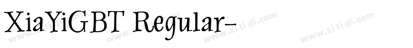 XiaYiGBT Regular字体转换